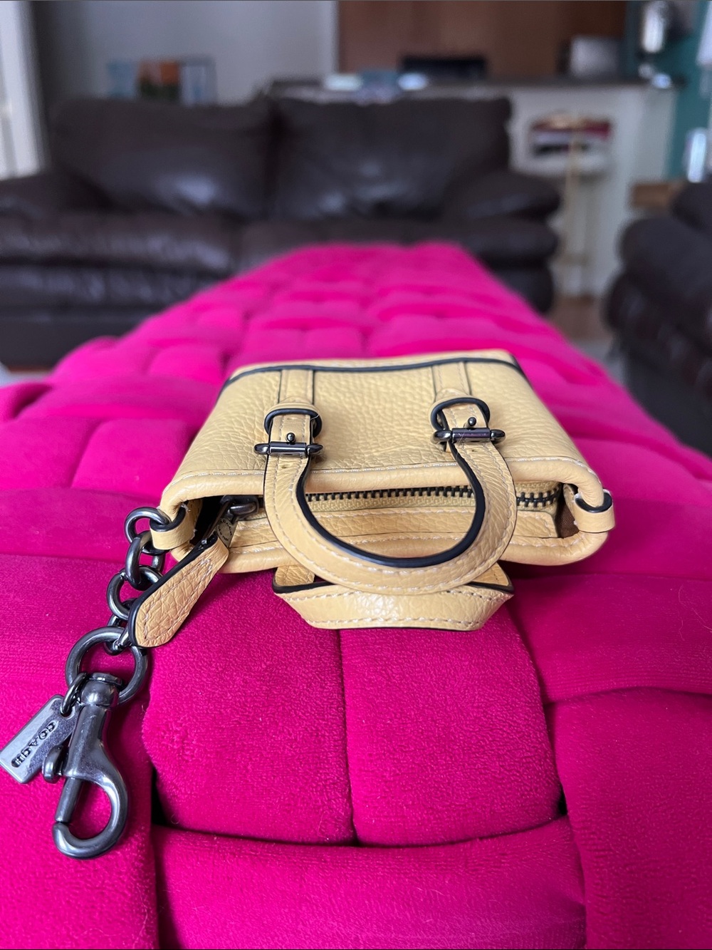 Coach Mini Warner Tote Bag Charm - Picture 10 of 10
